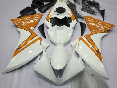 2012-2014 Gloss White and Orange R1 Fairings