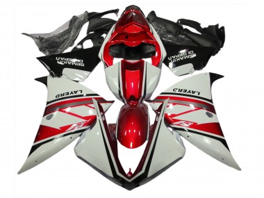 2012-2014 Gloss White and Red R1 Fairings