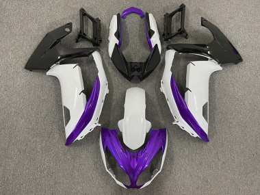 2012-2016 Gloss White & Purple Ninja 650R Fairings