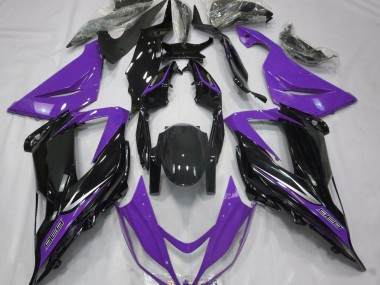 2013-2018 Black and Purple ZX6R Fairings