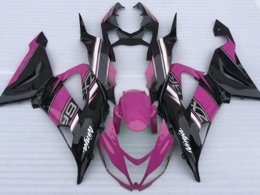 2013-2018 Gloss Pink and Black ZX6R Fairings