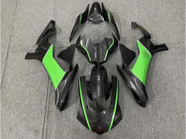 2015-2019 Carbon Fiber & Green R1 Fairings