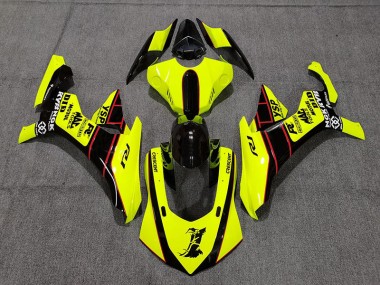 2015-2019 Floro Yellow and Black R1 Fairings