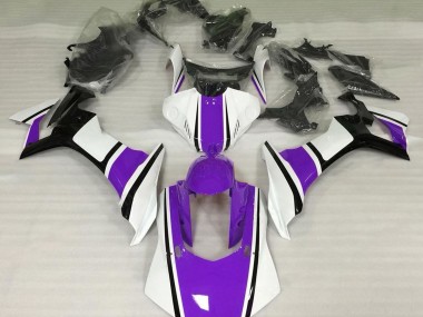 2015-2019 Gloss White Purple and Black R1 Fairings