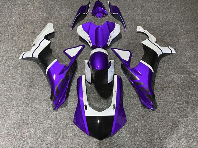 2015-2019 Purple & Carbon Fiber Accents R1 Fairings