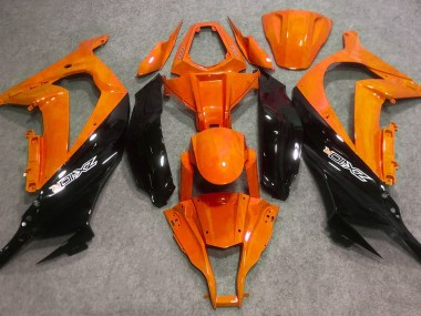 2016-2019 Gloss Orange and Black ZX10R Fairings