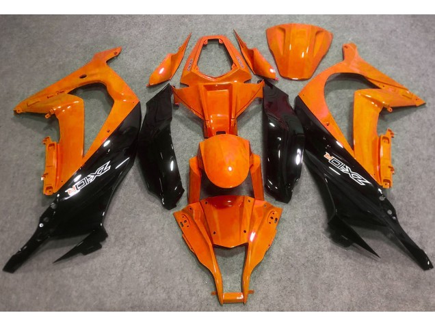 2016-2019 Gloss Orange and Black ZX10R Fairings