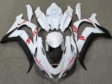 2016-2019 Pearl White & Red Logos ZX10R Fairings