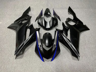 2017-2021 Matte Black & Blue Accents R6 Fairings