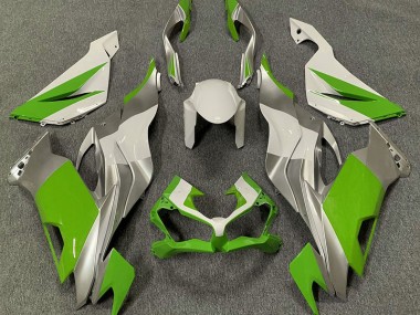 2019-2023 Green White and Silver ZX6R Fairings