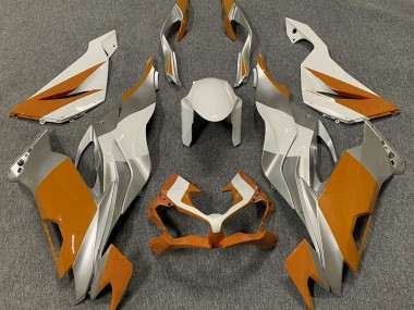 2019-2023 Orange White and Silver ZX6R Fairings
